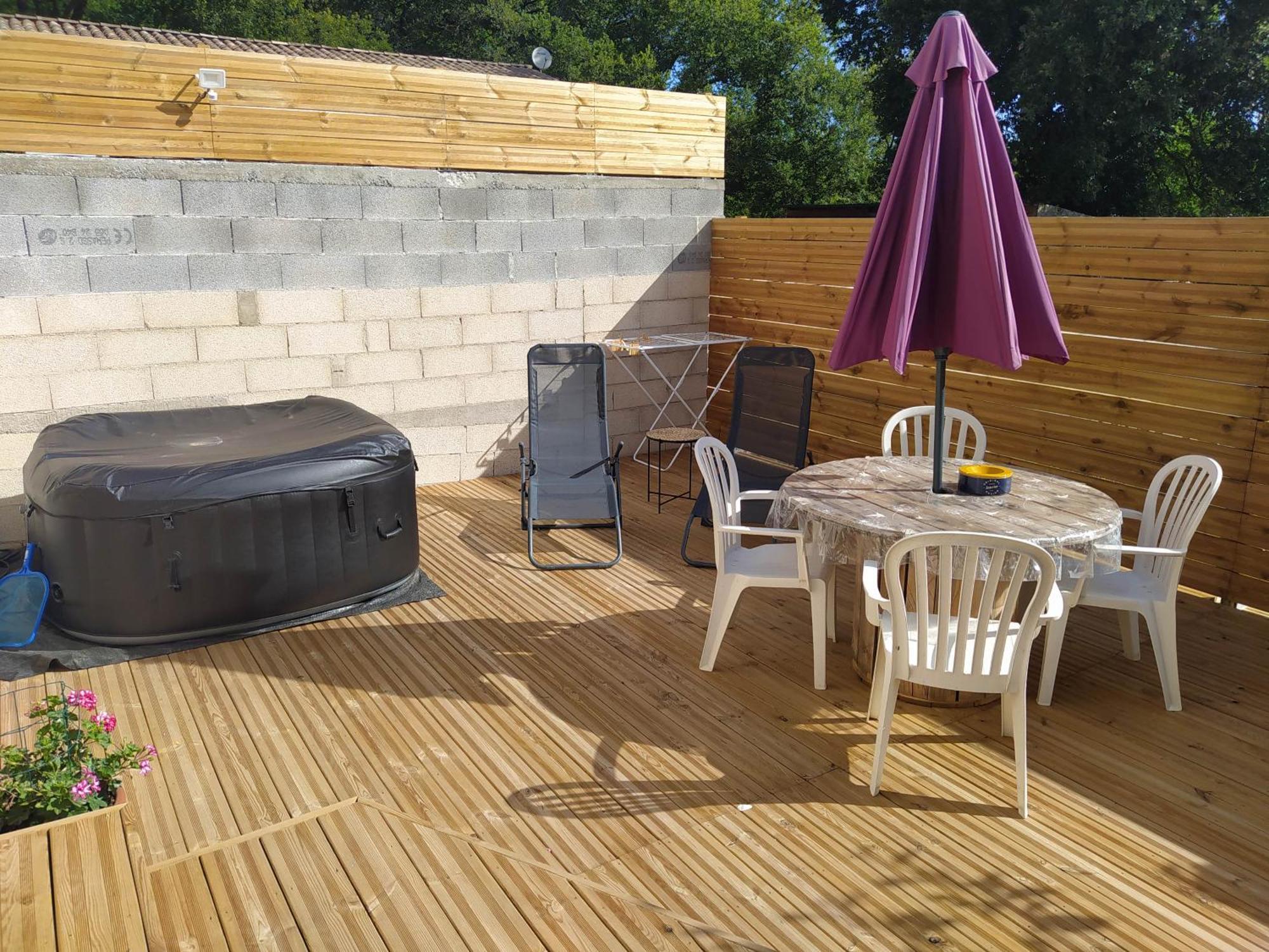Studio Cosy Avec Terrasse Et Jacuzzi A Disposition De Mai A Aout Rians  Exterior foto